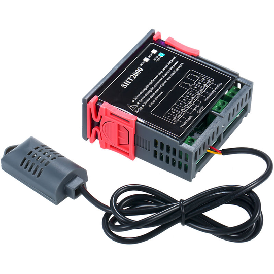 Digital Display Temperature&Humidity Controller Thermoregulator Thermostat Humidistat Therometer Hygrometer with Integrated Sensor Probe Relay Output