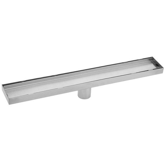 Shower drain linear channel 100cm stainless for tile insert matte - Primematik