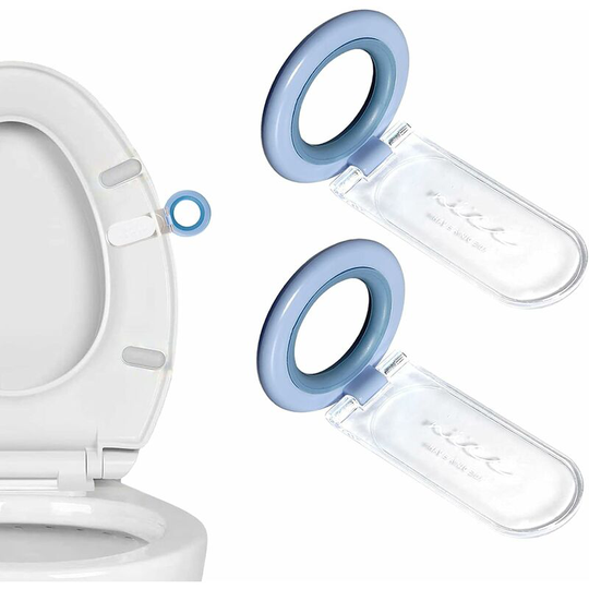 Toilet Seat Handle, Toilet Lid Lifter, Avoid Touching Bathroom Accessories, More Convenient, More Hygienic, 2 Pack, Blue