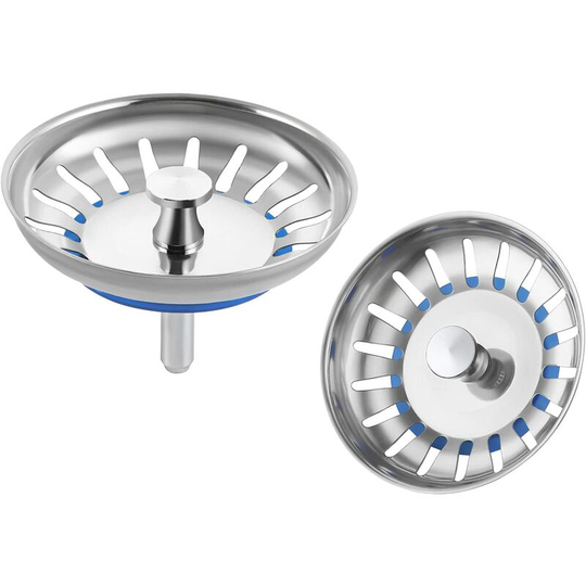 Ilovemilan - 2Pcs Sink Strainer Stainless Steel SUS304 Sink Stopper Kitchen Strainers Sink Filter Sink Stopper Sink Strainer Basket