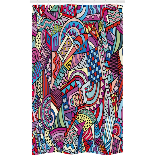 Hasrat 8 Piece Polyester Shower Curtain Set + Hooks