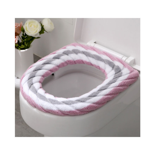 3 Pack Toilet Seat Covers, Bath Mat Soft Warm Washable (Random Color)