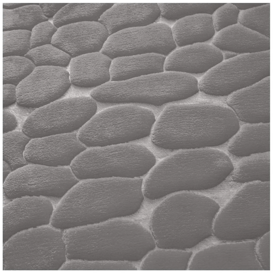 2 Piece Pebble Bath Mat Non Slip Pedestal Set, Extra Absorbent 100% Memory Foam Bathroom Mat, Cream, (50X80, 50X40 Cm)
