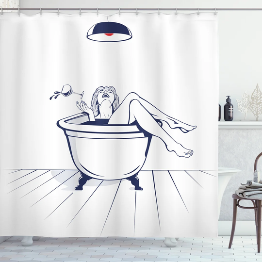 Bassem Polyester Shower Curtain Set