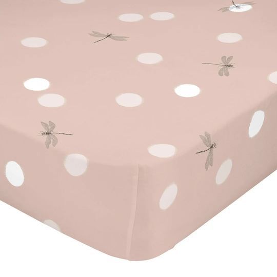 Bernie 150 Thread Count Polka Dots 100% Cotton Percale Fitted sheet