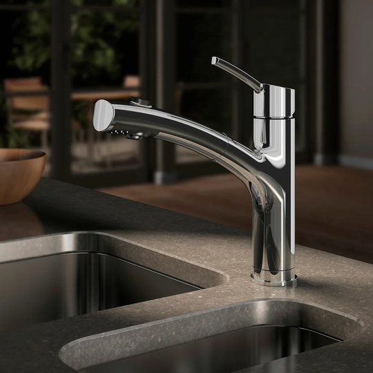Bosom Pull Out Single Lever Monobloc Tap with Swivel