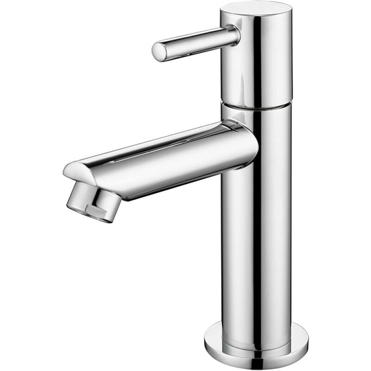 AiHom Bathroom Faucet Cold Water Only Bathroom Sink Faucet Durable Copper Chrome Surface Hand Wash Faucet Ceramic Cartridge Aerator Removable