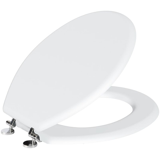 Gorge Classic Design Oval Shaped White Toilet Seat Including Fittings