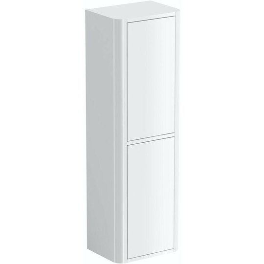Carter white tall wall hung cabinet 1200 x 375mm - White - Mode