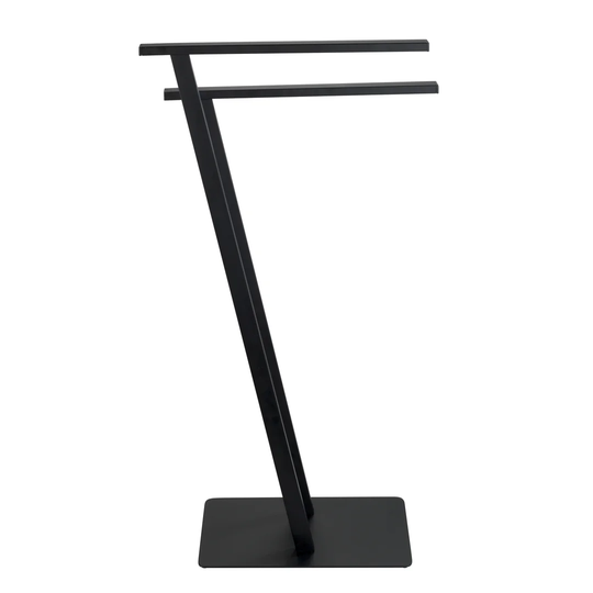 Lirio Matt Black 20cm x 76.5cm x 40cm Towel Holder