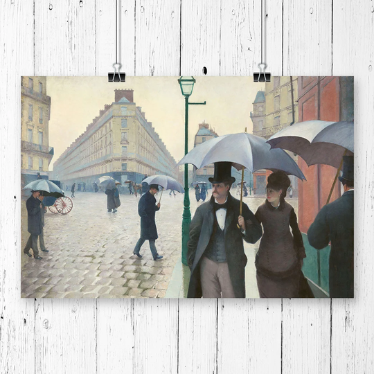 'Paris Street on a Rainy Day' by Gustave Caillebotte Graphic Art