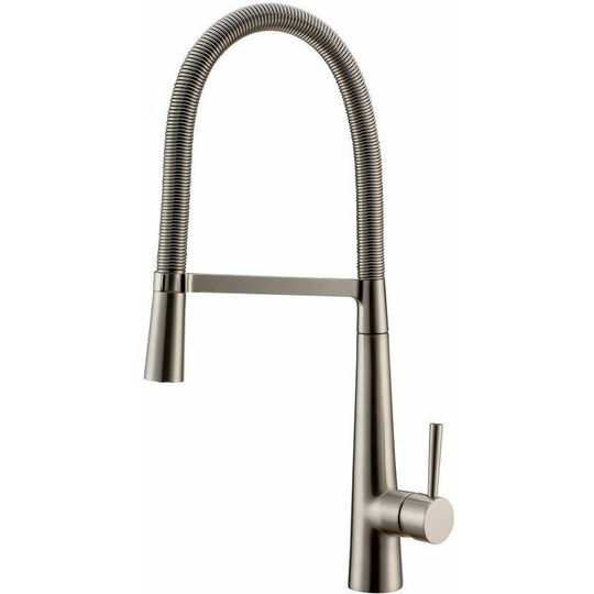Modern Single Handle Kitchen Faucet in Brushed Nickel