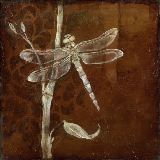 Wings & Damask VI - Wrapped Canvas Painting
