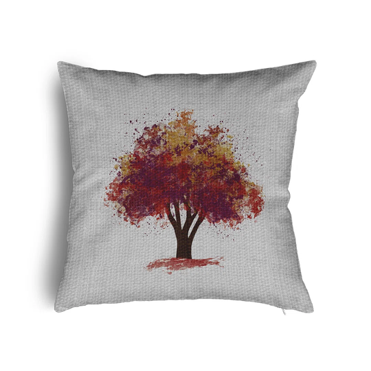 Dejean Tree in Autum Down Square Scatter Cushion with Filling