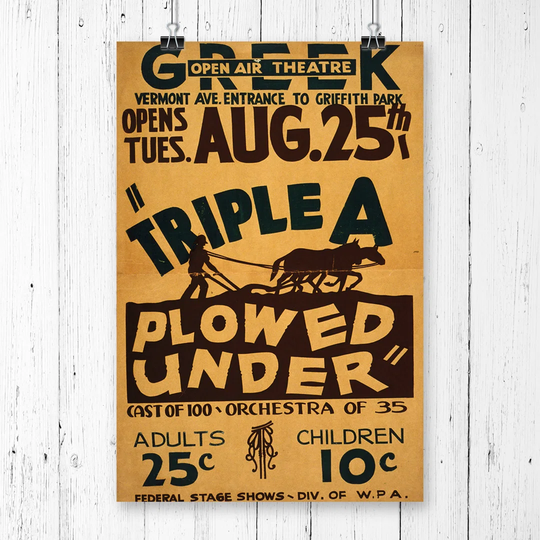 'Vintage WPA Triple A' Vintage Advertisement