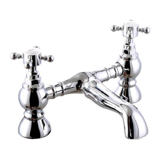 NRG - Traditional Bathroom Chrome Bath Filler Mixer Tap Bath Shower Solid Brass Faucets