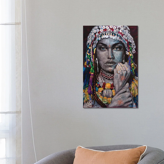 Berber - Amazigh Lady - Wrapped Canvas Painting