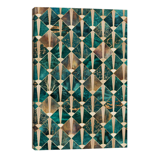 Art Deco Tiles I by Elisabeth Fredriksson - Graphic Art Print on Canvas