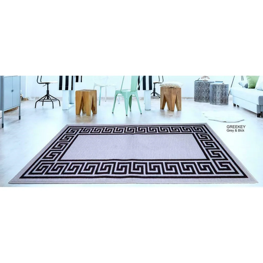 Bettye Power Loom Grey/Black Rug