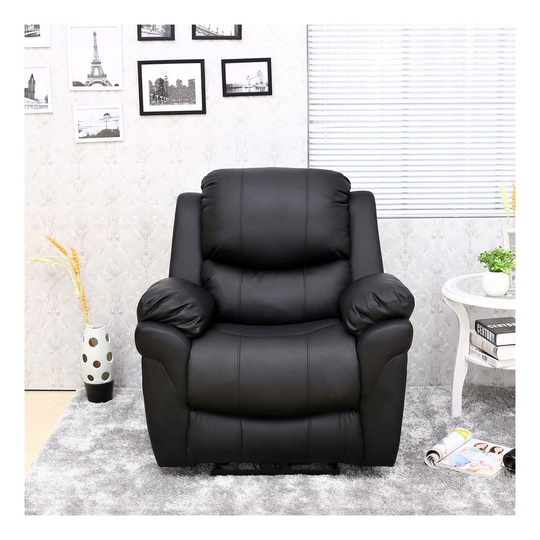 Madison black automatic leather recliner chair