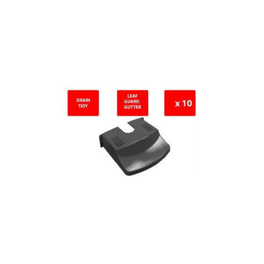 10 x drain cover - plastic - drain tidy - leaves - black - guard gutter -strong