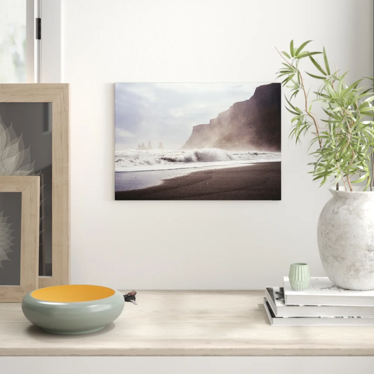 "Seascape Sandy Beach Scene" Graphic Art