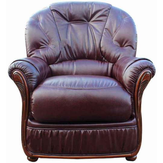 Debora Genuine Italian Sofa Leather Armchair Burgundy