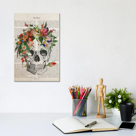 The Skull by Aged Pixel - Wrapped Canvas Painting