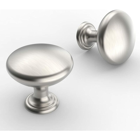 Sunflowergb - 25 Pack Cabinet Hardware Knobs, Kitchen Door Cabinet, Round Dresser Drawer Knobs, Solid Dresser Knobs, Zinc Drawer Knobs, Brushed Satin