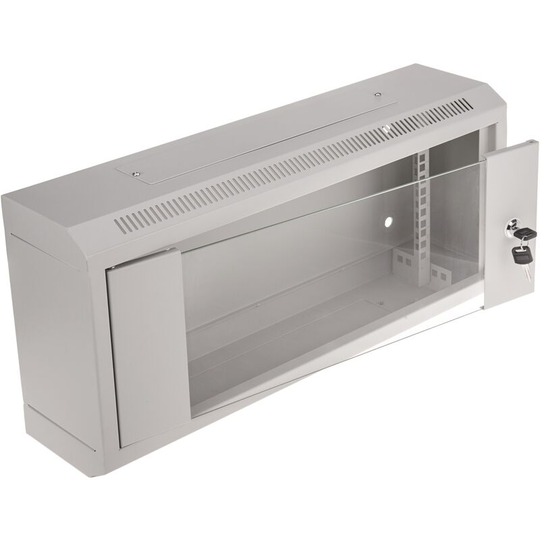 Rackmatic - Wall mounted rack cabinet 19'' 4U 600x150x288mm wall SOHORack white