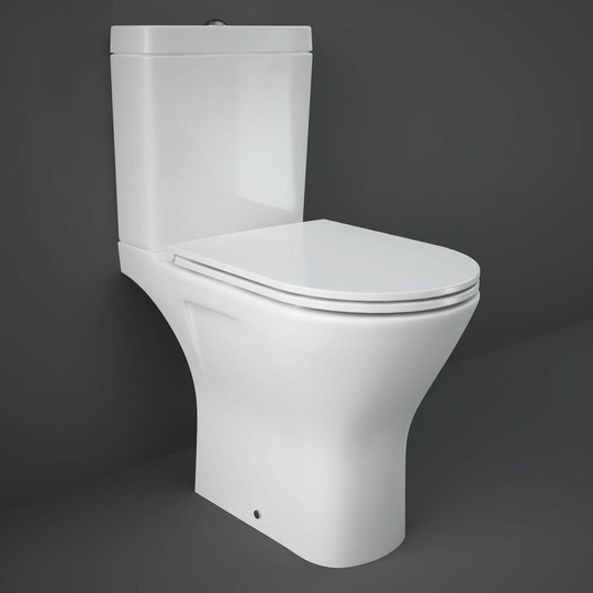 RAK Resort Maxi Rimless Close Coupled Full Access Toilet Pack - Sandwich Soft Close Seat