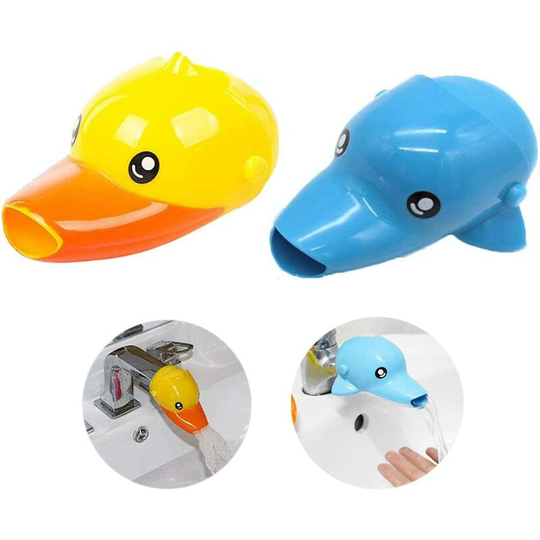 Bett 2 pcs Children Extenders, Extension Faucet, Sink Handle Extender, For Babies And Children To Wash Their Hands In Bathroom And Kitchen (Yellow