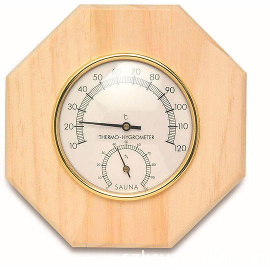 Wooden Sauna Accessories Sauna Thermometer Hygrometer Indoor Hygrothermograph for Sauna Room Family Hotel Humidity Temperature Measurement