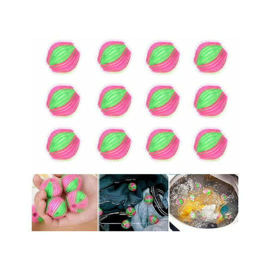 15 Pack Pet Dryer Balls, Non-Toxic, Reusable, Washing Machine, Dryer, Magic Tool, Long Hair, Red Green (Red Green, 3.5cm)