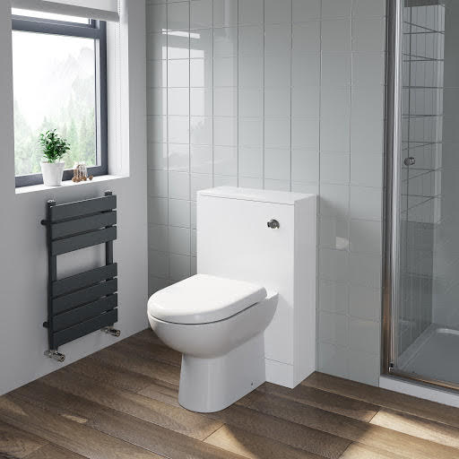 Artis White Gloss Concealed Cistern Unit & Toilet - 500mm Width