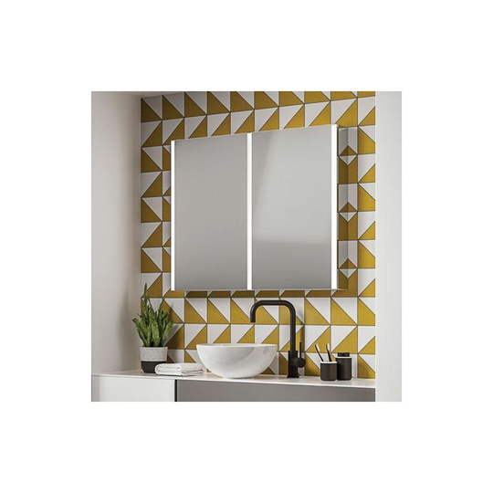Xenon 100 led Illuminated Aluminium Mirror Cabinet - 1000mm Wide - 46250 - Aluminium - HIB