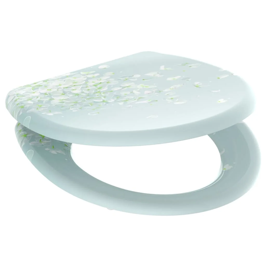 Schütte Toilet Seat with Soft-Close Quick Release Flower in the Wind