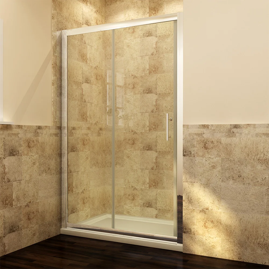 Firger Framed Tempered Glass Single Sliding Shower Door