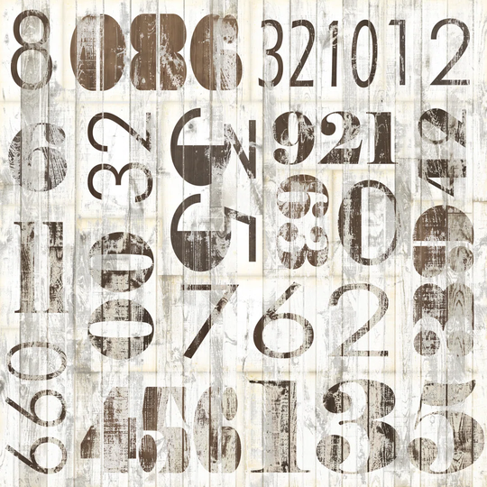 Weathered Numbers I by Jarman Fagalde - Wrapped Canvas Typography