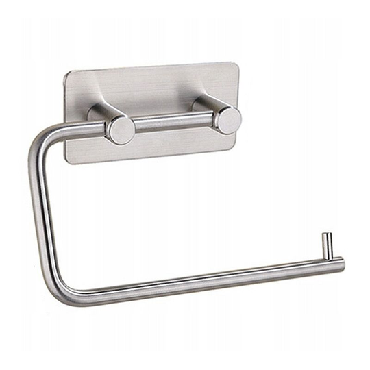 Paper handler holder, short stem handkerchief holder, silver, hygienic paper holder without nails, shelf, bathroom supplies