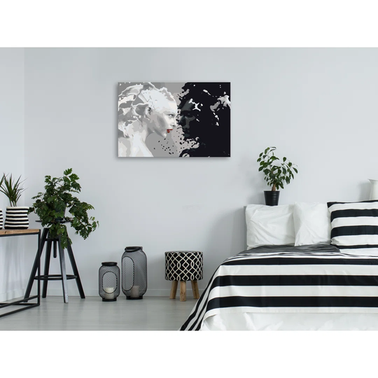 DIY Canvas Painting - Black & White