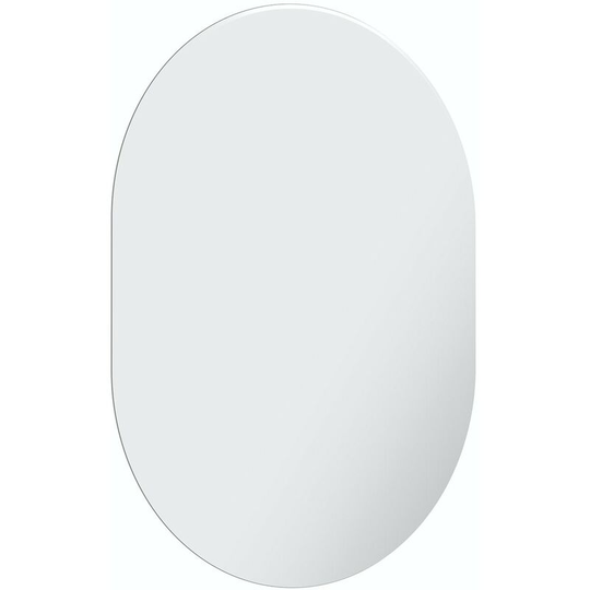Bevelled edge oval mirror 60 x 45cm - Silver - Accents