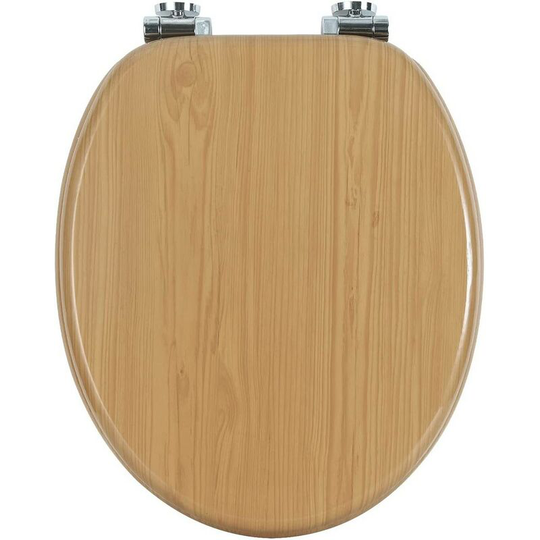 Wooden toilet seats Soft Close wc Seat Hinge Ideal for Standard Toilet Beautiful Maple - Woltu