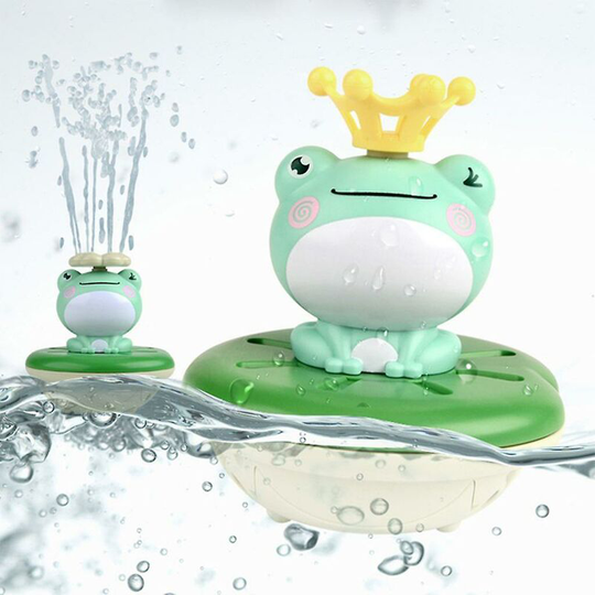Electric water spraying frog bath electric water spraying ball bath toy