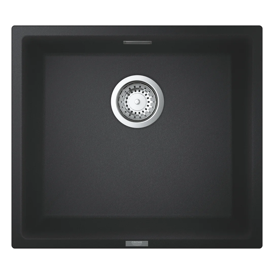 GROHE K700U composite sink, 45.7cm, in Granite Black, under-mounted, 1 bowl, with overflow. 31653AP0