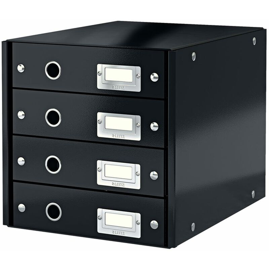 Drawer Cabinet wow Black 4 Drawers Leitz black
