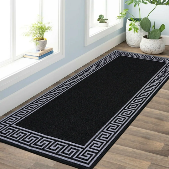 Gagliano Hand-Knotted Black/Grey Outdoor Rug