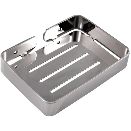 Stainless Steel Soap Dish Drain Soap Holder for Shower Soap Rack for Bathroom Kitchen Bath Tub,model:Silver