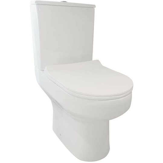 Waveney close coupled toilet and soft close seat - White - Orchard