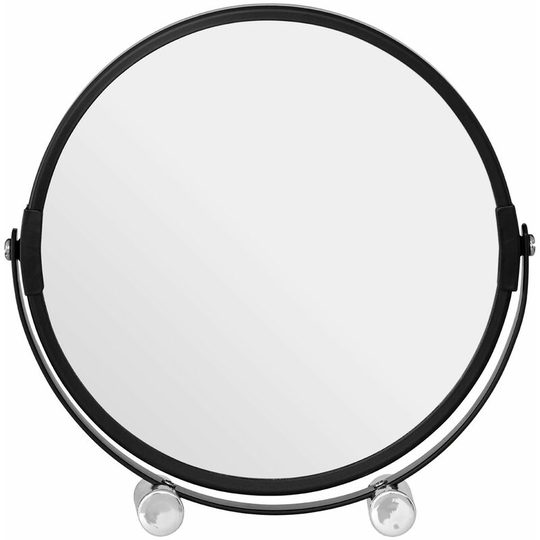 Black Metal Shaving Mirror with Feet - Premier Housewares
